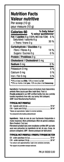 North Coast Naturals NCN - MCT Powder - Vanille Française - 300g Vitamines & Suppléments North Coast Naturals NCN