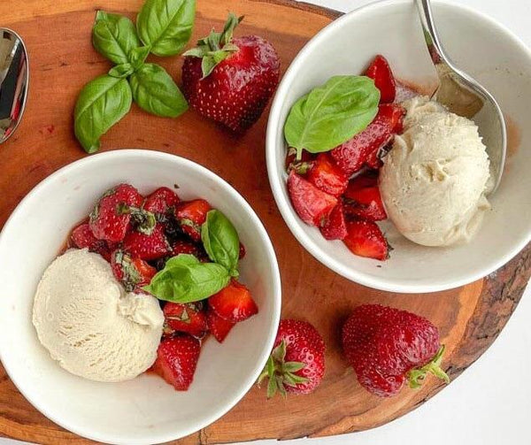 Fraises au basilic et balsamique