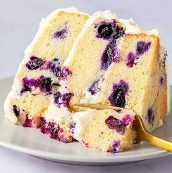 Gâteau Vegan, et Sans Gluten aux Bleuets et au Citron