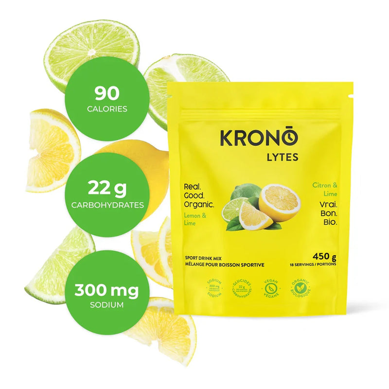 Krono Nutrition - Krono Lytes - Électrolytes - Citron & Lime - 450g