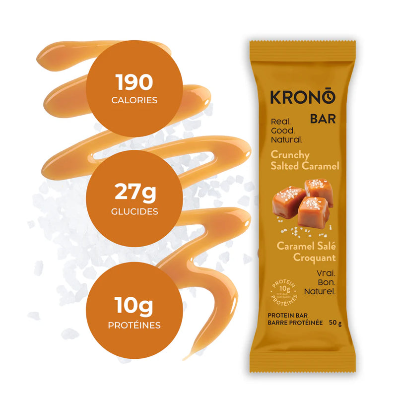 Krono Nutrition - Barre Protéinée - Caramel Salé Croquant- 50 g