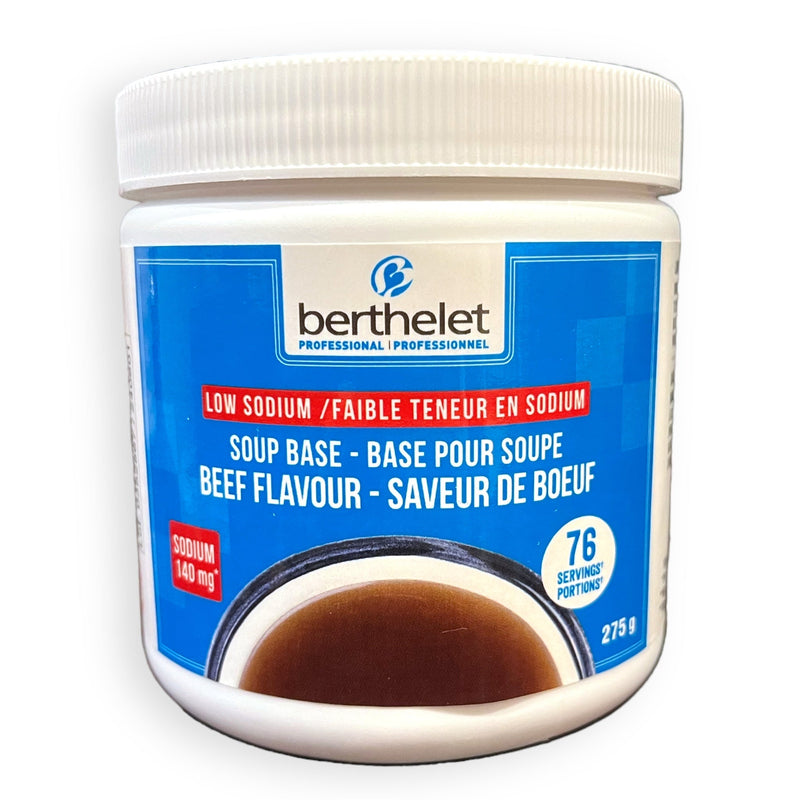 Berthelet - Base pour soupe - Bouillon de boeuf - faible teneur en sodium 300 g - Fitfitfit.fit