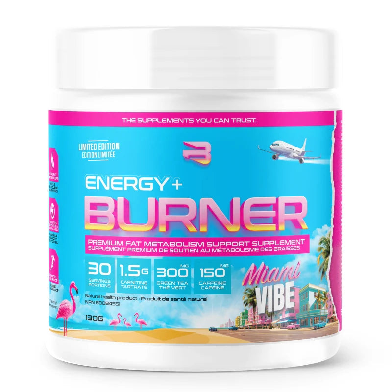 Believe Supplements -  Energy + Burner - Miami Vibe Tropical Delight - 30 portions