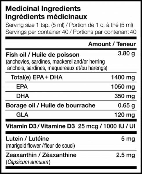 Renouvelle + Protège – Omega 3 beauté - 200 ml - Pamplemousse et Tangerine Vitamines & Suppléments Bend Beauty 