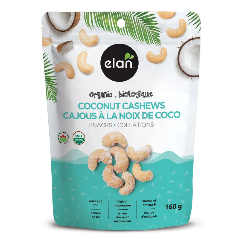NOUVEAU - Elan - Cajous à la noix de coco - Biologique Collations Elan 