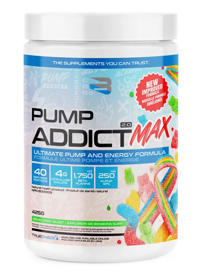 Believe Supplements - Pump Addict 2.0 MAX - Explosion de bonbons sûrs - 40 portions