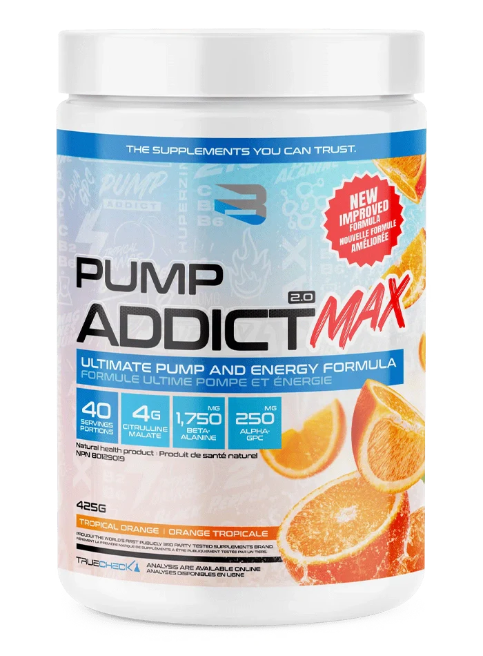 Believe Supplements - Pump Addict 2.0 MAX - Orange Tropicale - 40 portions