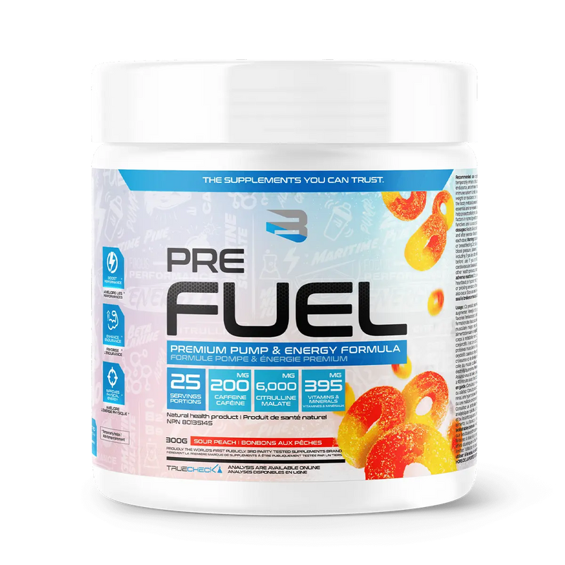Believe Supplements - Pre Fuel - Bonbons aux Pêches