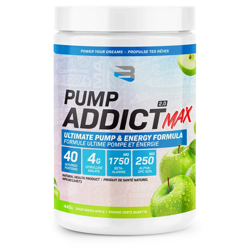 Believe Supplements - Pump Addict 2.0 MAX - Pomme Verte Sûrette - 40 portions