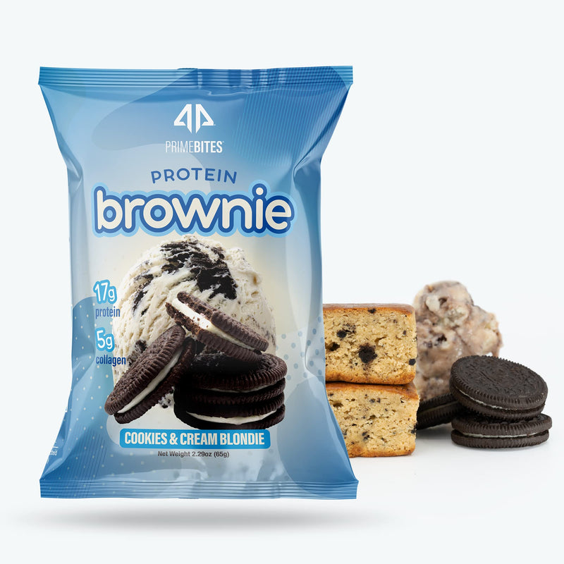 NOUVEAU - Prime Bites - Protein Brownie - Cookies & Cream Blondie Collations Prime Bites 