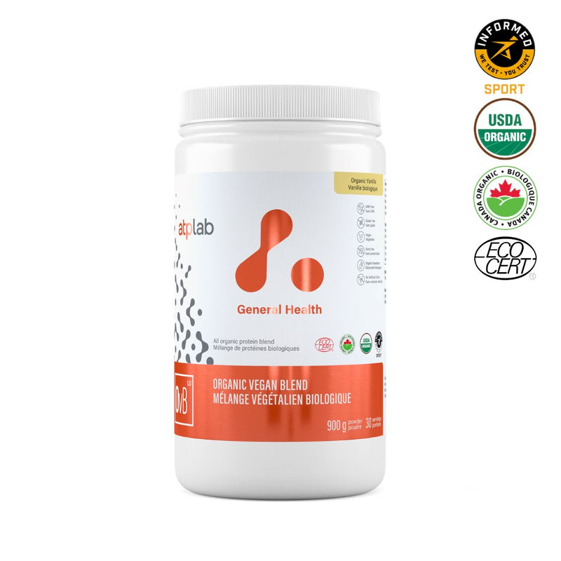 Atp Lab - Mélange Végétalien Biologique - OVB - Vanille - 900 gr. Vitamines & Suppléments ATP Lab 