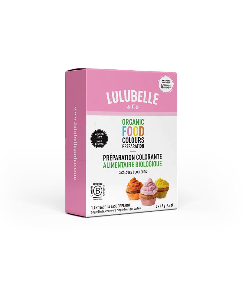Colorants Alimentaires Biologiques Sans Gluten - 3 Couleurs Épicerie Lulubelle 