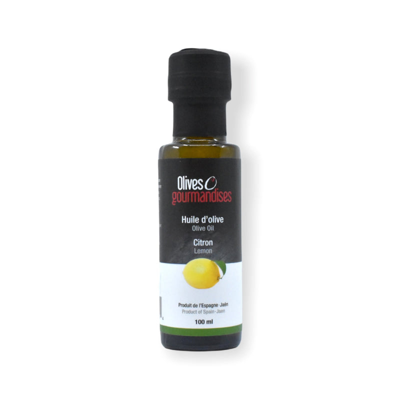 Huile d'olive infusée au Citron - 100 ml Huile d'olive et Vinaigres Balsamiques Olives et Gourmandises 