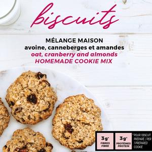 Mélange à Biscuits Avoine, Canneberges et Chia Isabelle Huot - Fitfitfit.fit