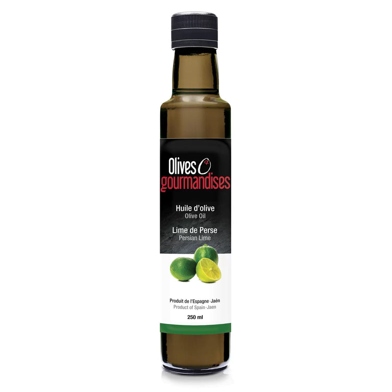 Huile d'olive infusée à la Lime de Perse Huile d'olive et Vinaigres Balsamiques Olives et Gourmandises 