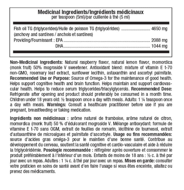 Atp Lab - Omega 3 - Santé générale - Limonade à la framboise - 200 ml Vitamines & Suppléments ATP Lab 