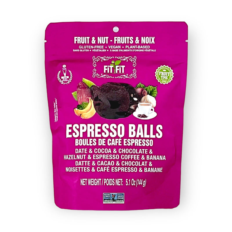 Healthy Snack Fit-Fit Energy Balls Coffee Espresso, Dates, Banana and  Hazelnuts
