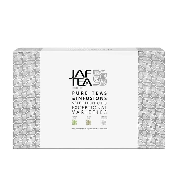 LIQUIDATION (Date d'expiration) Coffret Collection Pure teas & Infusions - Assortiment de thés et de tisanes - 80 enveloppes Breuvages Jaf tea 