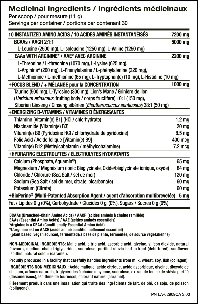Pure Vita Labs - PVL - EAA+BCAA Complete - Thé glacé sucré - 369g Vitamines & Suppléments Pure Vita Lab 
