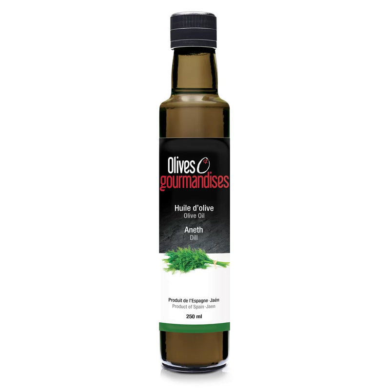 Huile d'olive infusée à l'Aneth Huile d'olive et Vinaigres Balsamiques Olives et Gourmandises 
